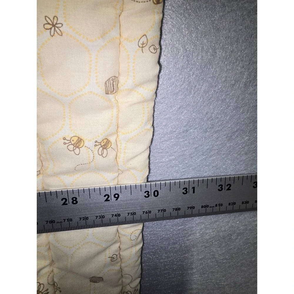 Disney Winnie the Pooh Tigger Eeyore Piglet Baby Crib Quilt Blanket Green Cream